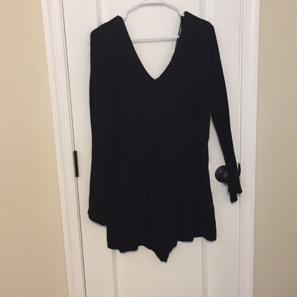 Forever 21 black romper long sleeve